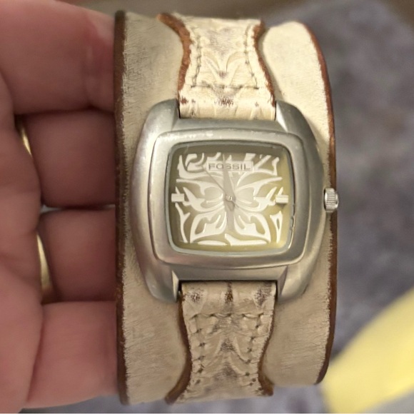 Fossil JR9194 ladies watch white leather strap JR-9194 - Picture 1 of 11